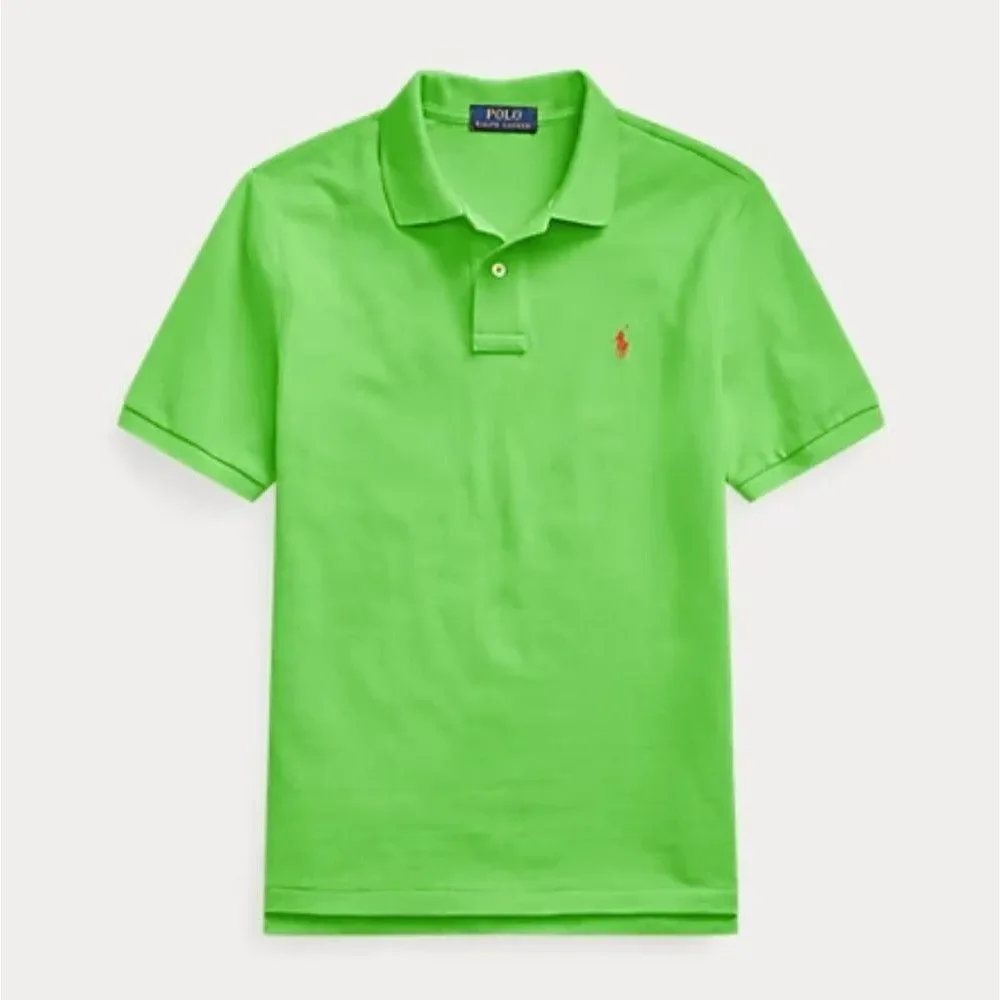 Polo by Ralph Lauren Cruise Lime Classic Fit Mesh Polo Shirt Size Large 5 0270